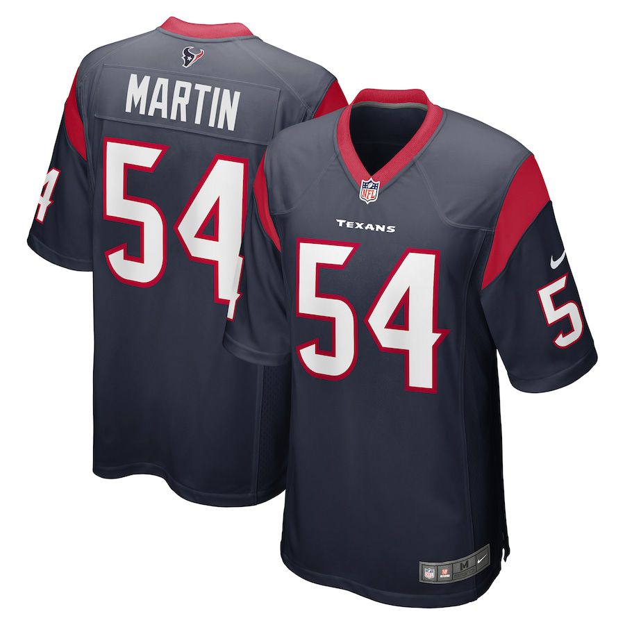 Men Houston Texans #54 Jacob Martin Nike Navy Game NFL Jersey